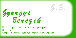 gyorgyi berczik business card